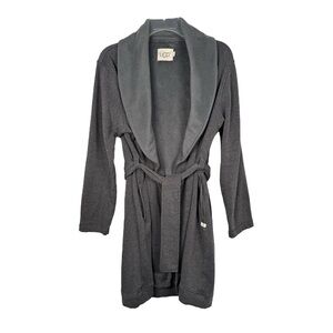 UGG | Duffield Grey Fleece Lined Belted Robe Size Large
